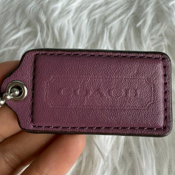2.5" COACH Purple  Fob Bag Charm Hang tag Hangtag - Picture 1 of 2